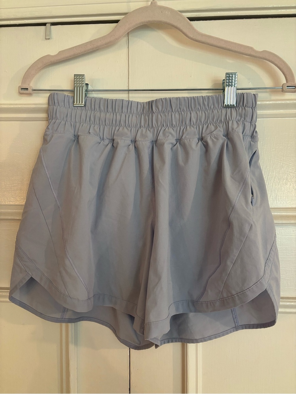 Lululemon High Rise Track That Shorts Light Blue Size 6